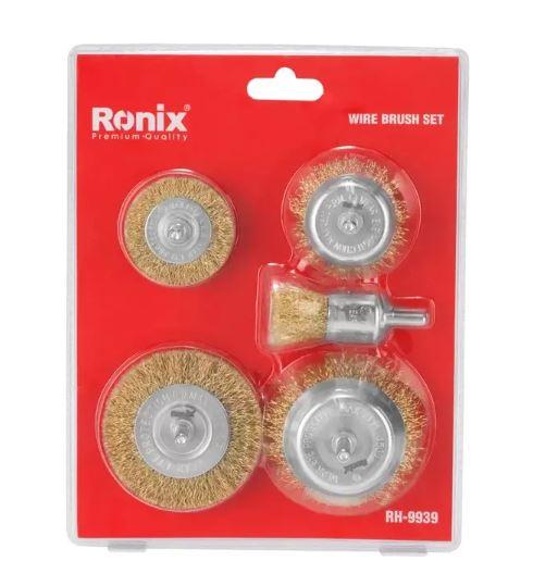Ronix Четки челични кружни, сет 5 парчиња, носач 6мм, Ronix RH-9939