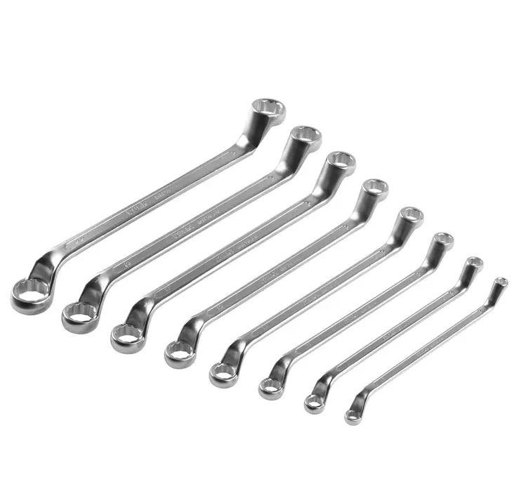 Ronix Сет од 8 дупли-окасти закривени клучеви 7–22мм   RX-2301