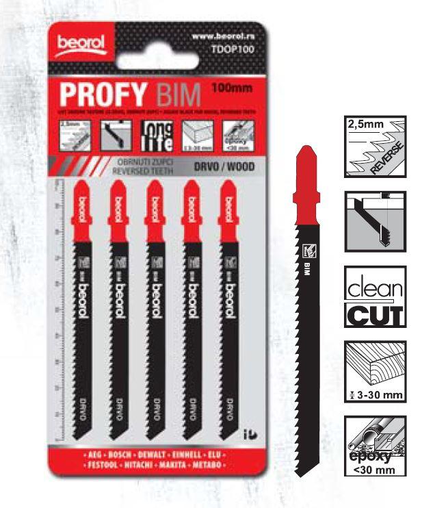 Beorol Пила убодна за дрво превртени заби профи 100мм 5/1