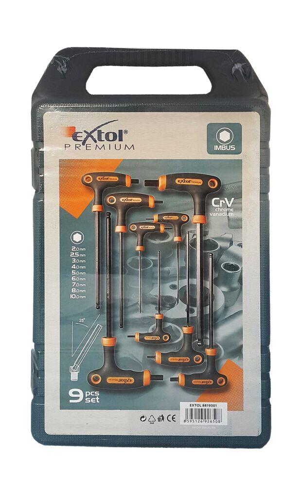 Alfa Electric Сет имбус клучеви со Т-рачка, 9 парчиња 8819301