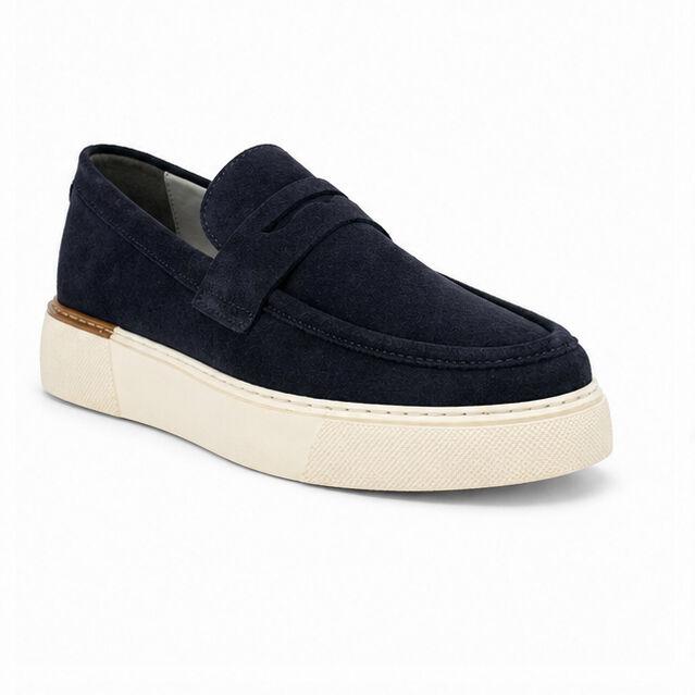 Машки патики Navy Suede Penny Loafer