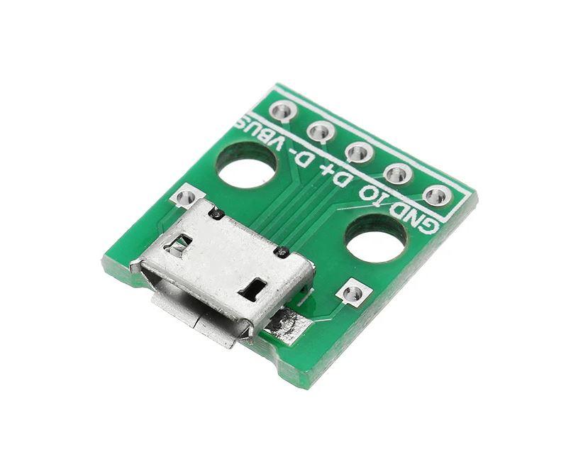 Arduino МикроUSB конектор адаптер на 2.54мм  ARD-164