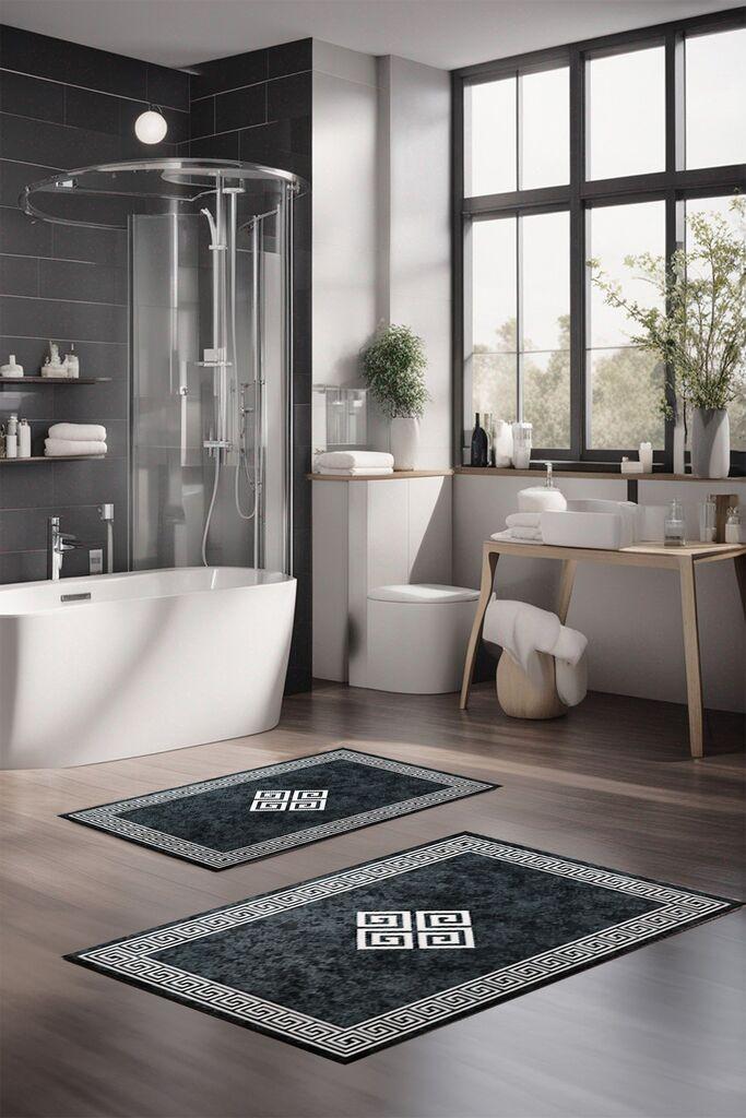 Комплет подлошки за бања L'essentiel Maison CT-5068, црно-бели