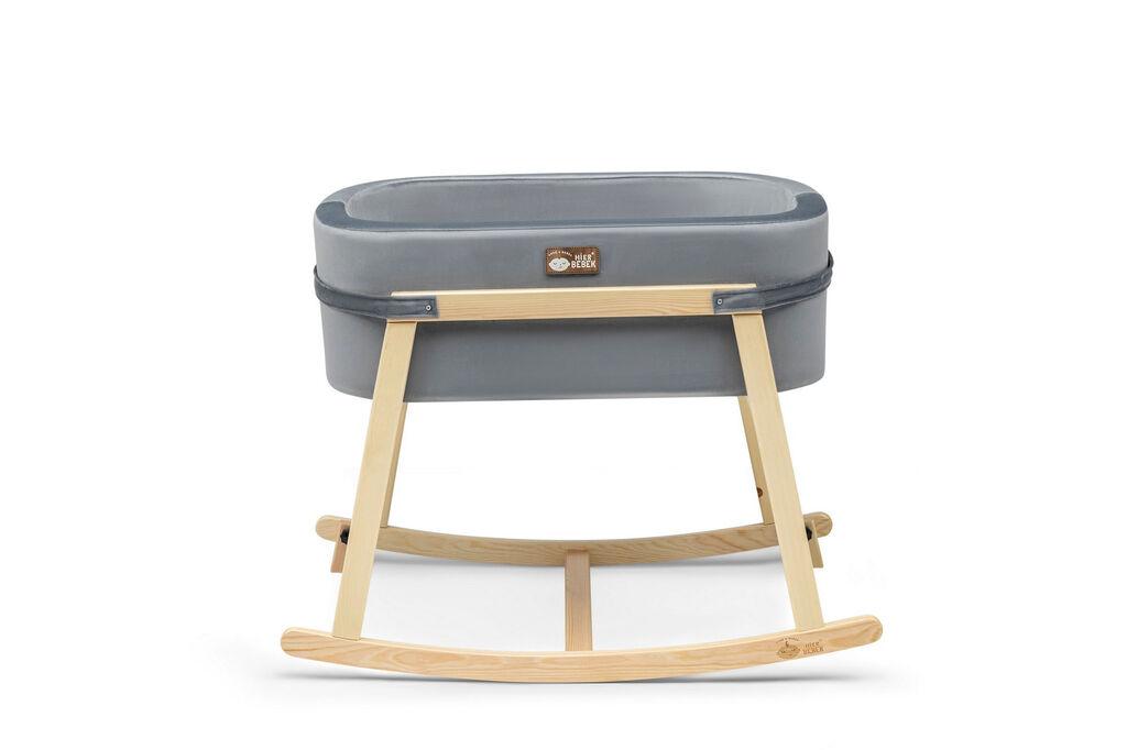 Лулка Hanah Home за бебиња, 90x70x58 см, сива