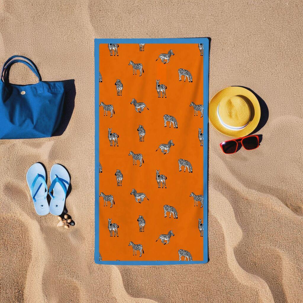 L'essentiel Maison Пешкир за плажа Зебра, 150x150 cm, портокалова