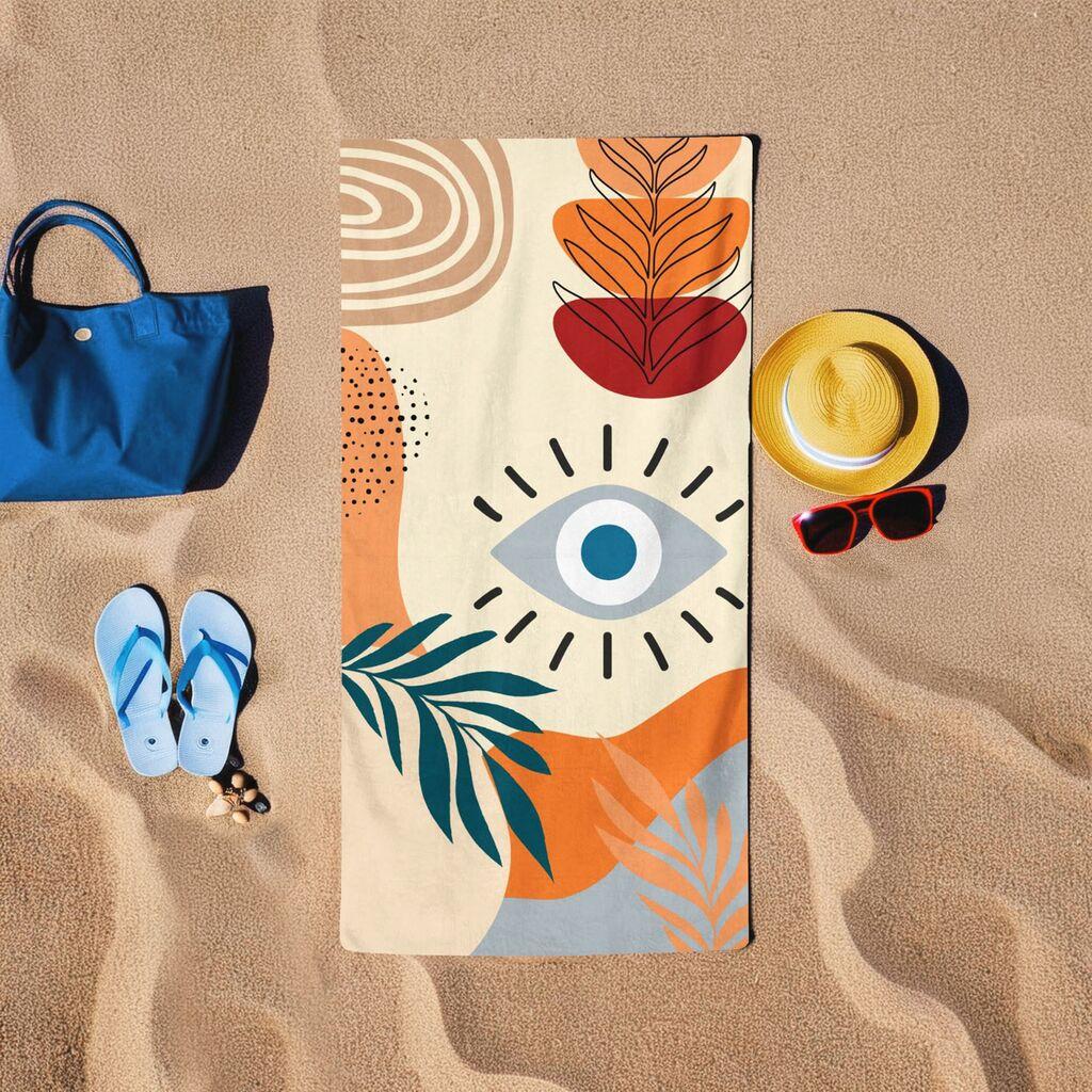 Пешкир за плажа L'essentiel Maison Baskili, 75x150 cm, Шарена