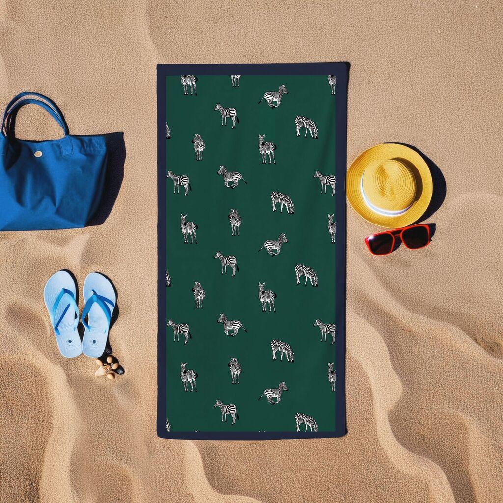 L'essentiel Maison Пешкир за плажа Зебра, 150x150 cm, зелена