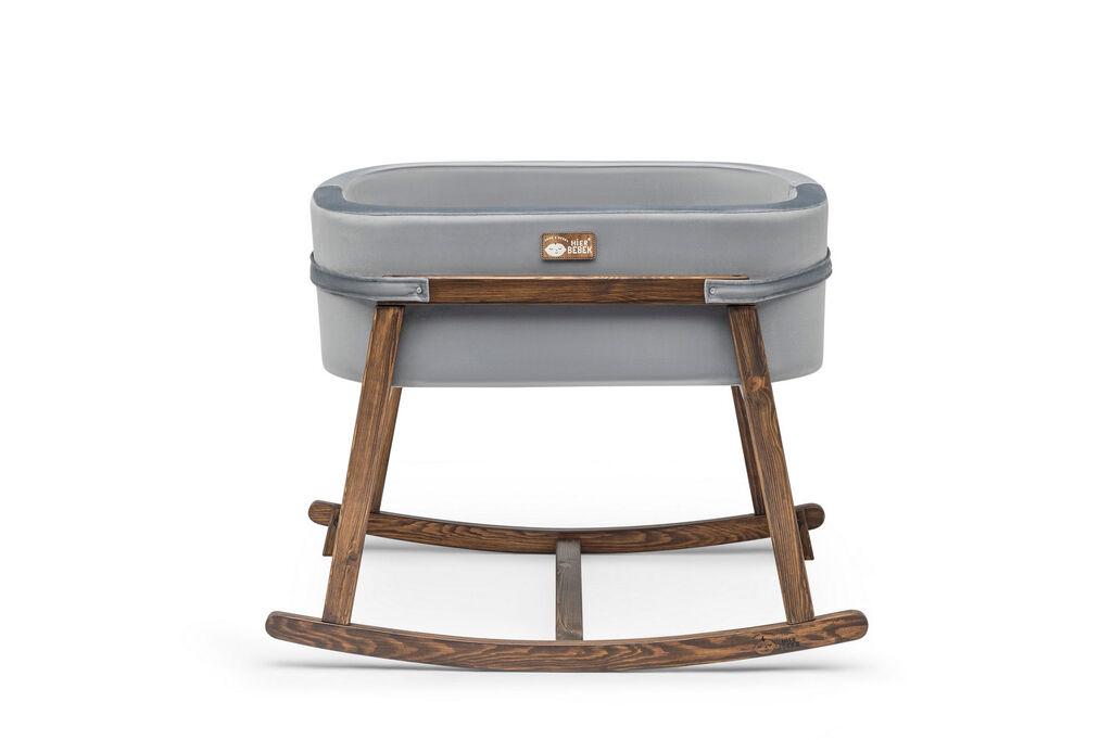 Hanah Home Лулка за бебиња, 90x70x58 см, сиво-орев