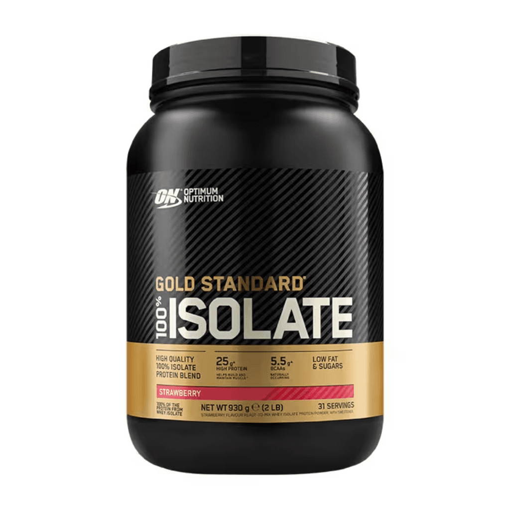 Optimum Nutrition Gold Standard High Quality 100% Изолат Протеин мешавина, јагода, 930г