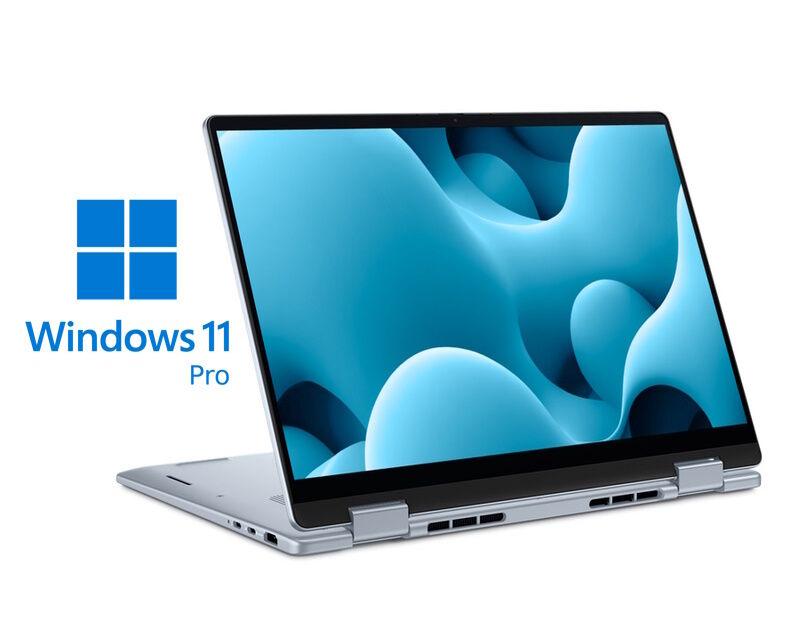 Dell лаптоп 14 Plus 2-во-1 14" FHD+ екран на допир 300nits Core Ultra 7 256V 16GB, 1TB SSD, Intel Arc Backlit FP Win11Pro, сребрен