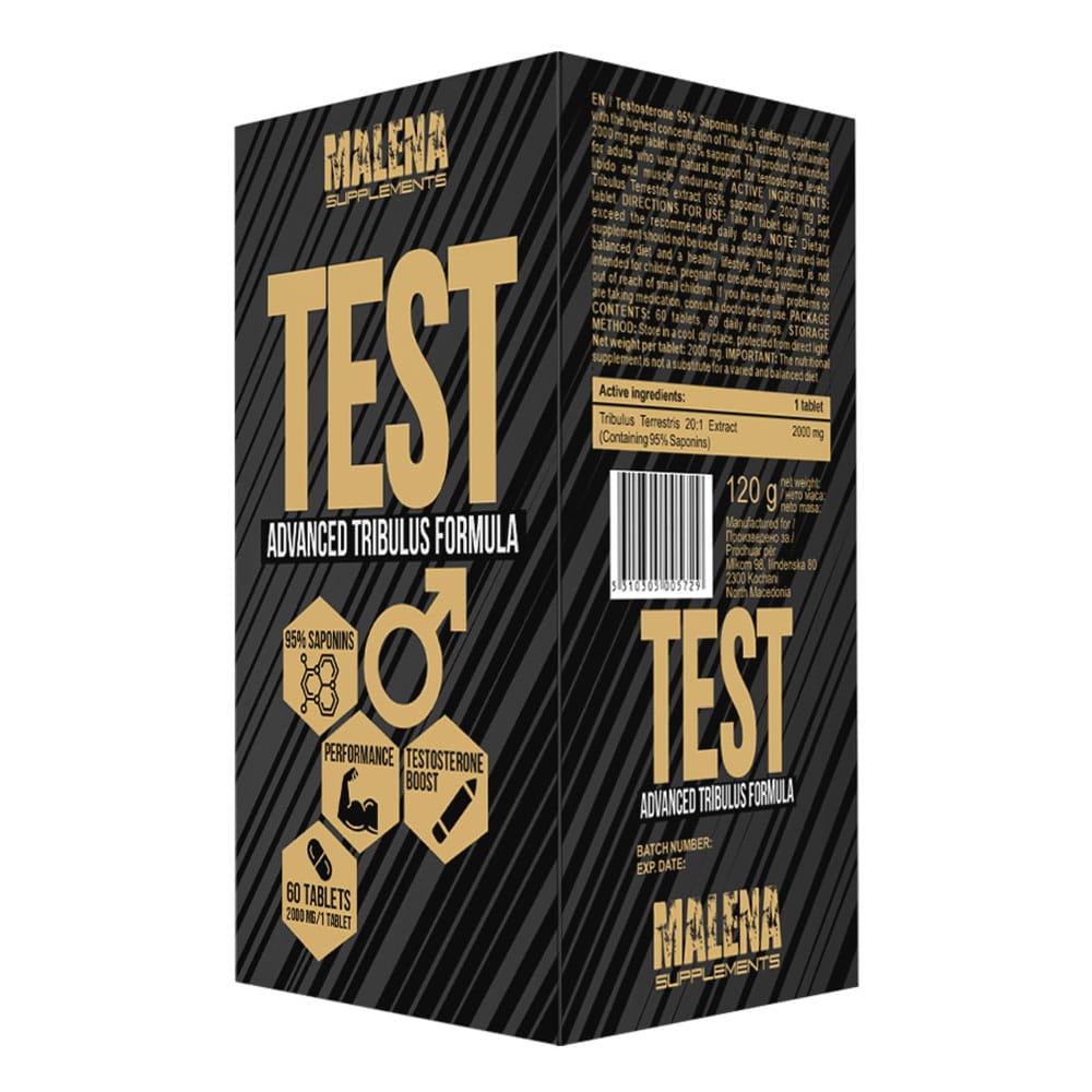 Malena Supplements Test Advanced Tribulus Formula with 95% Saponins, 60 таблети