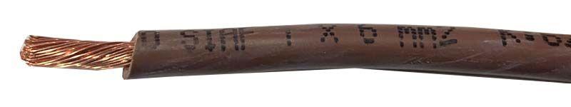 Mekas Cable Силиконска жица 6mm² Cu, кафеава боја