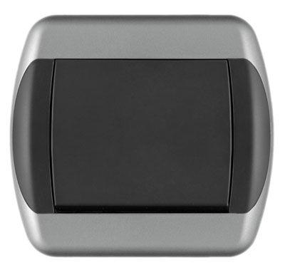 Metalka Majur Прекинувач обичен црно-сребро Royal ексклузив 15.72.001