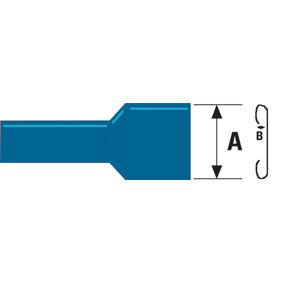 Alfa Electric Клема женска 6.3мм, CI сина 2.5mm² FDFD2-250 ST-185