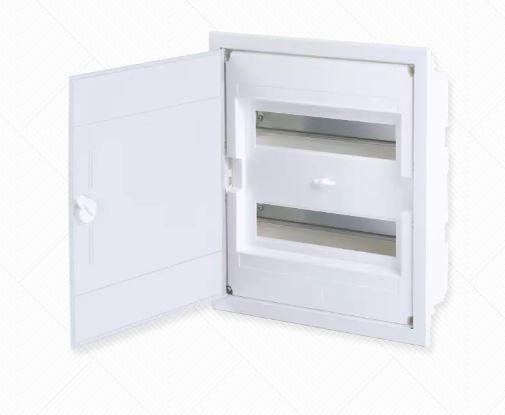 Alfa Electric Спратна табла вградна 2×12 бел рамен капак Technoplast U24AN