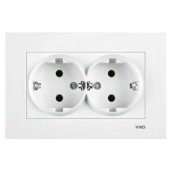 Alfa Electric Штекер дупли Kare бел Viko 90960056