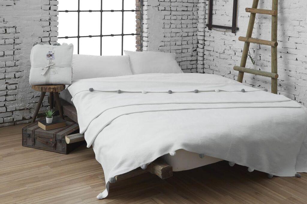 L'essentiel Maison ќебе пом пом, 150x200cm, крем