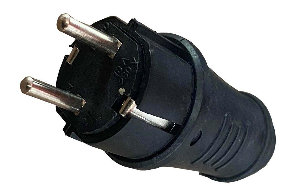 Alfa Electric Гумен машки шуко утикач 16A ГПМ01