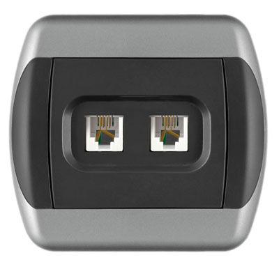 Metalka Majur Приклучок за телефон 2×623K, црно-сребро Royal Ekskluziv 15.72.072