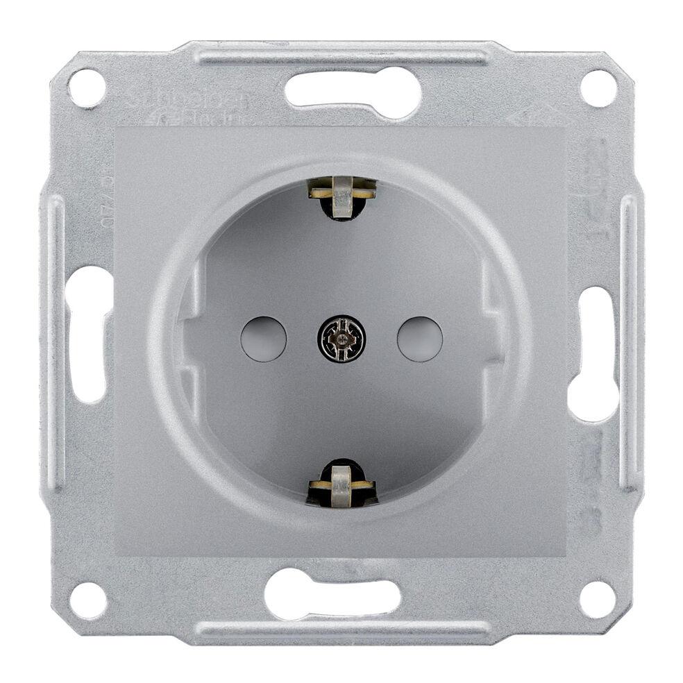 Schnaider Шуко приклучок седна алуминиум SDN3000160