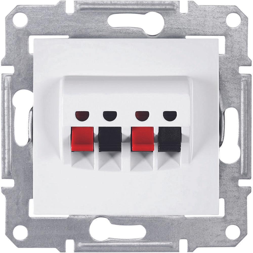 Schnaider Приклучница за звучник двоен Sedna бел SDN5400121