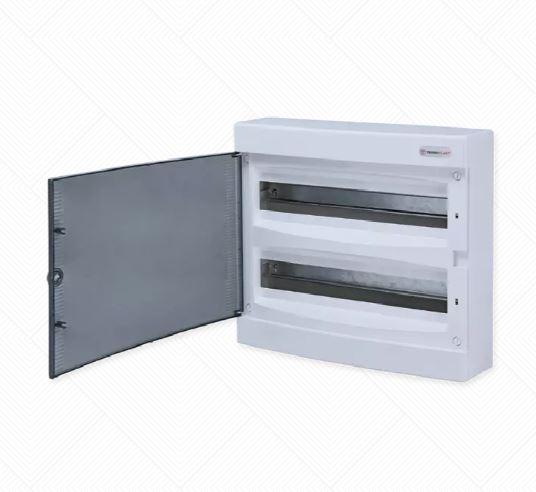 Alfa Electric Надградна спратна табла ОГ 2x18 со транспарентен капак Technoplast Н2x18C