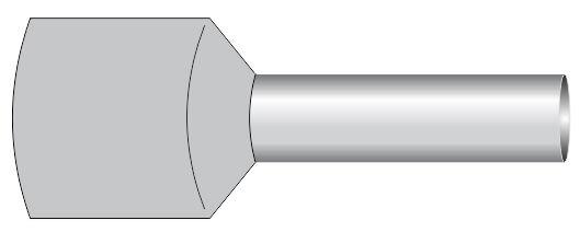 Alfa Electric Завршеток изолиран E4012, 4mm², сива боја