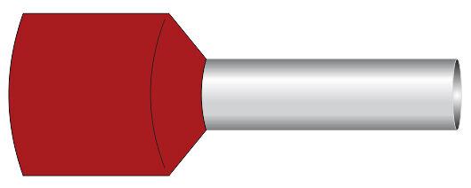 Alfa Electric Завршеток изолиран 1.5mm², црвен