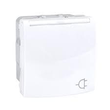 Schnaider Приклучница шуко 2M со капак бела MGU3.037.18TA