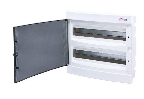 ETI Вградна станска табла 2x18м со проѕирен поклопец 001101083