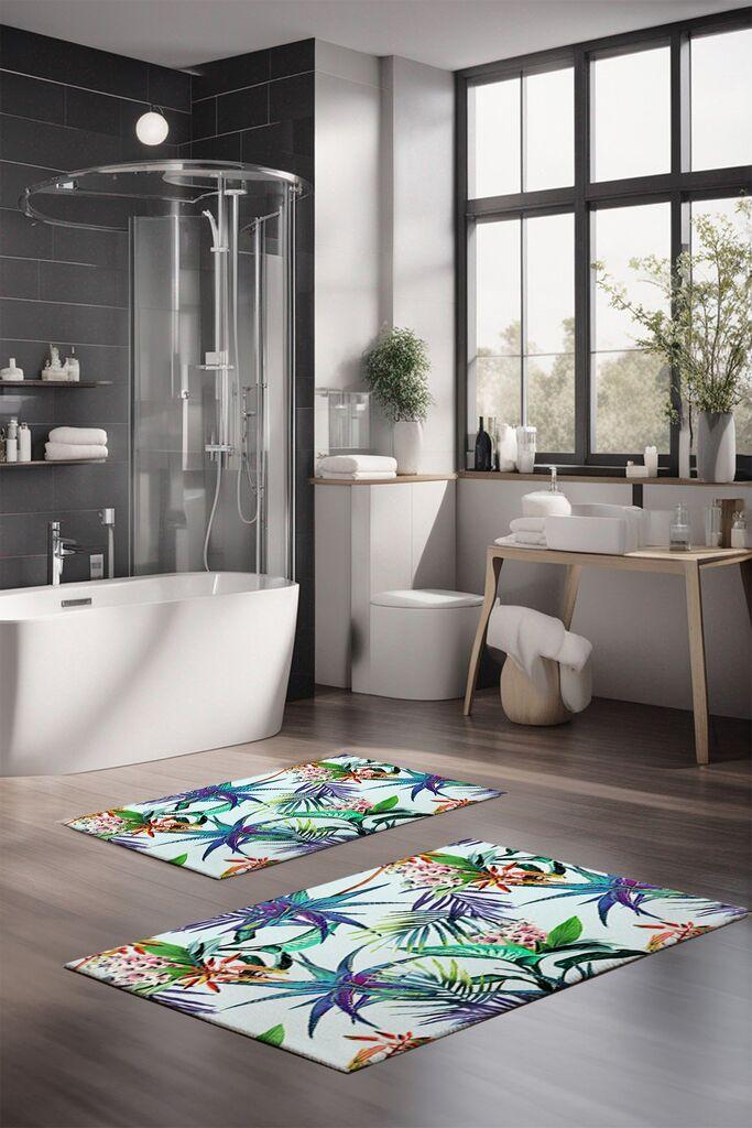 Комплет подлоги за бања L'essentiel Maison CT-5313, 2 парчиња, шарени