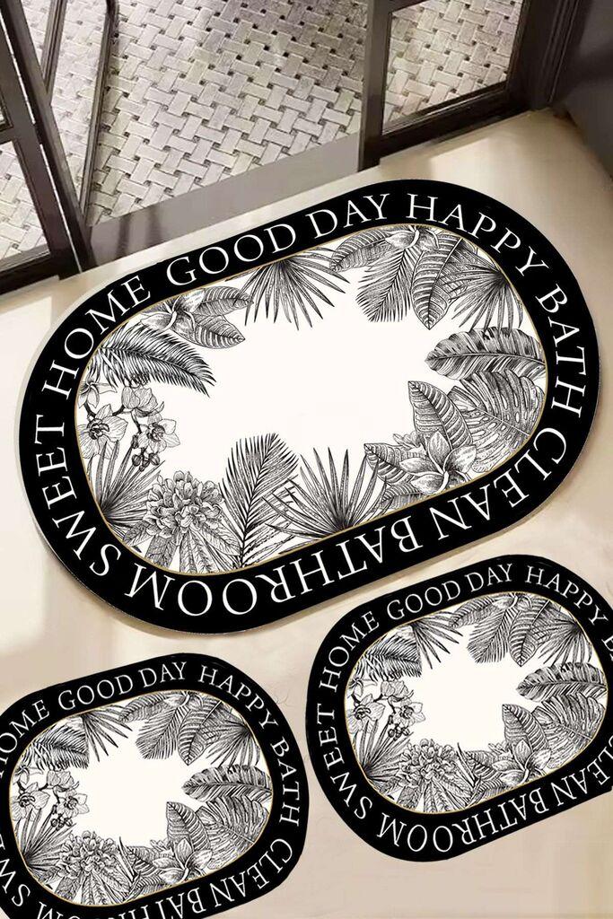 Комплет килим за бања L'essentiel Maison Carriera, 3 парчиња, Шарена