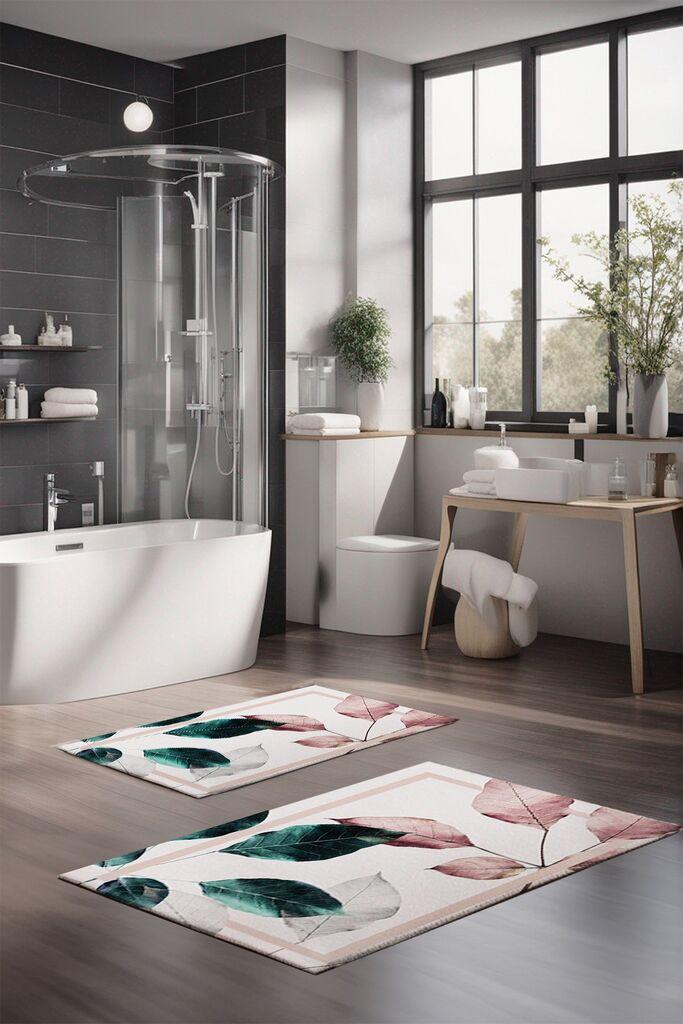 Комплет подлоги за бања L'essentiel Maison CT-5064, 2 парчиња, шарени