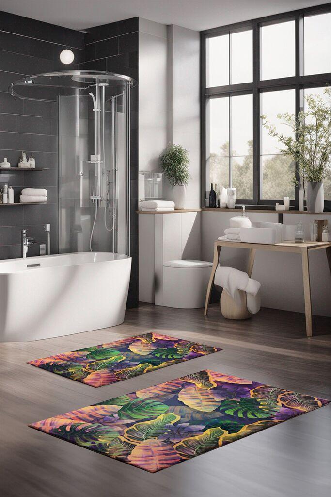 Комплет теписи за бања L'essentiel Maison CT-5330, 2 парчиња, виолетова