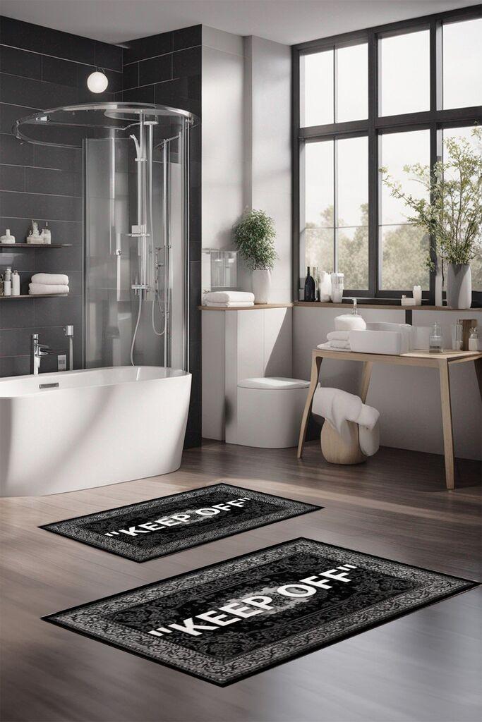 Комплет душеци за бања L'essentiel Maison CT-5282, 2 парчиња, темно сива