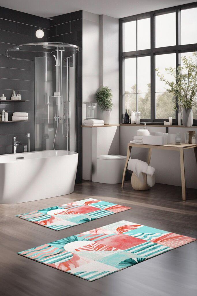 Комплет теписи за бања L'essentiel Maison CT-5276, 2 парчиња, шарени