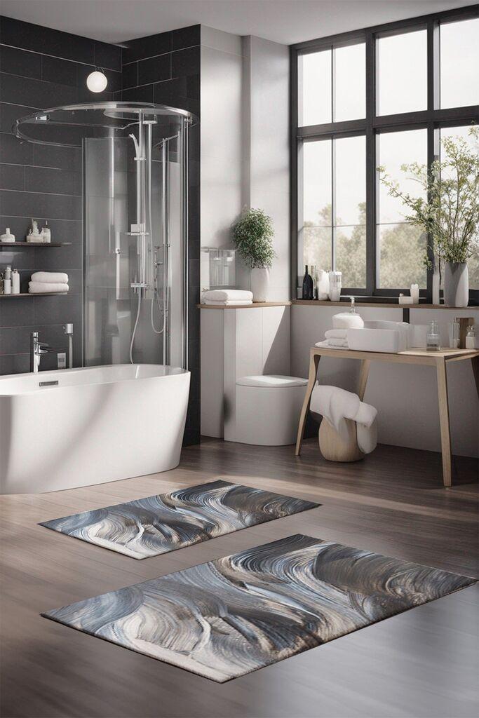 Комплет теписи за бања L'essentiel Maison CT-5036, 2 парчиња, шарени