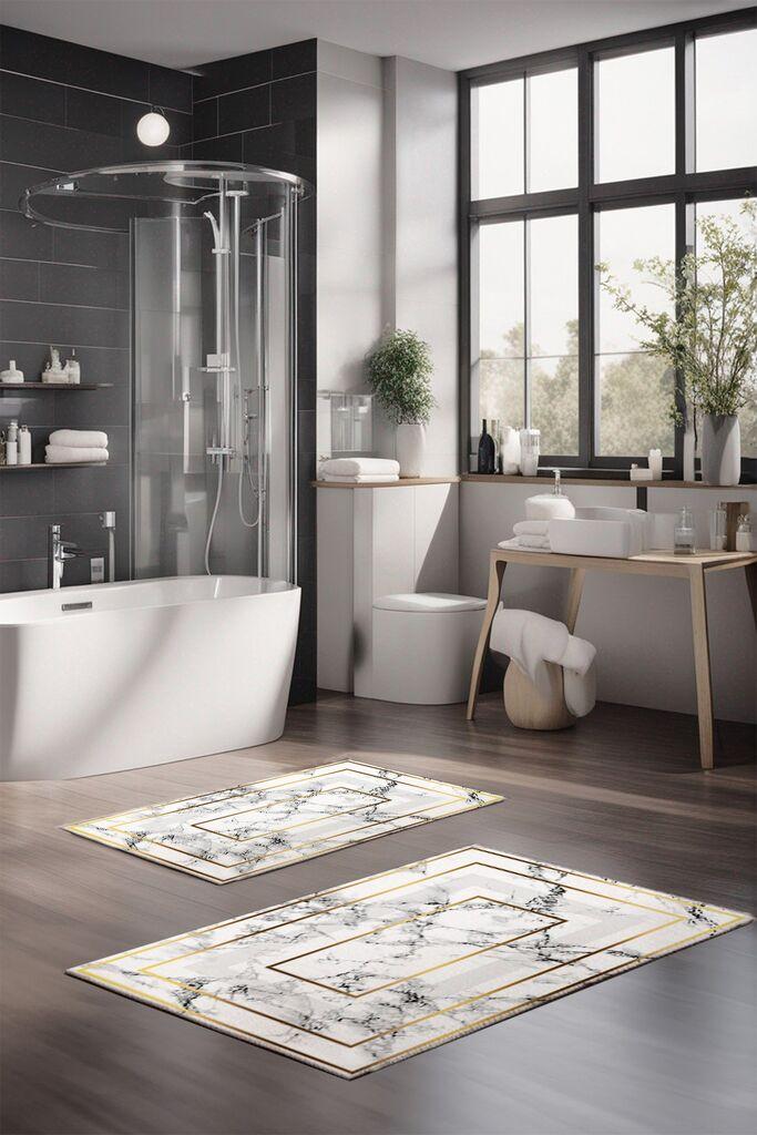 Комплет теписи за бања L'essentiel Maison CT-5101, 2 парчиња, шарени