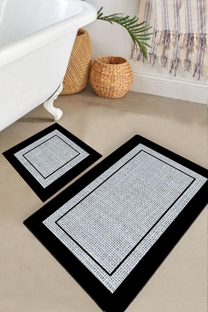 Комплет килим за бања L'essentiel Maison Regona, 2 парчиња, Сив