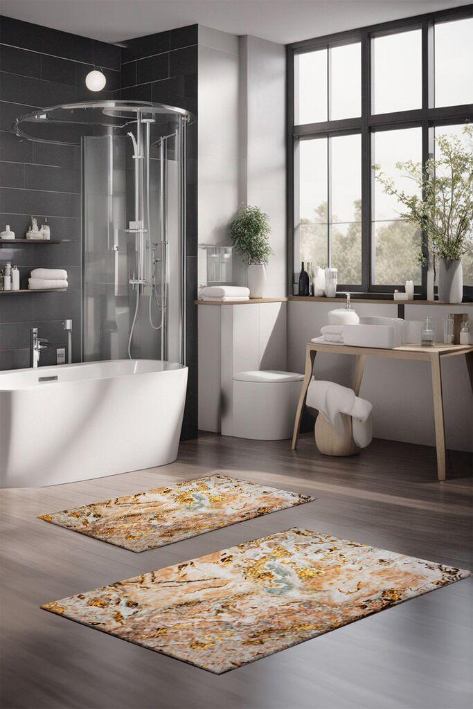 Комплет теписи за бања L'essentiel Maison CT-5058, 2 парчиња, шарени