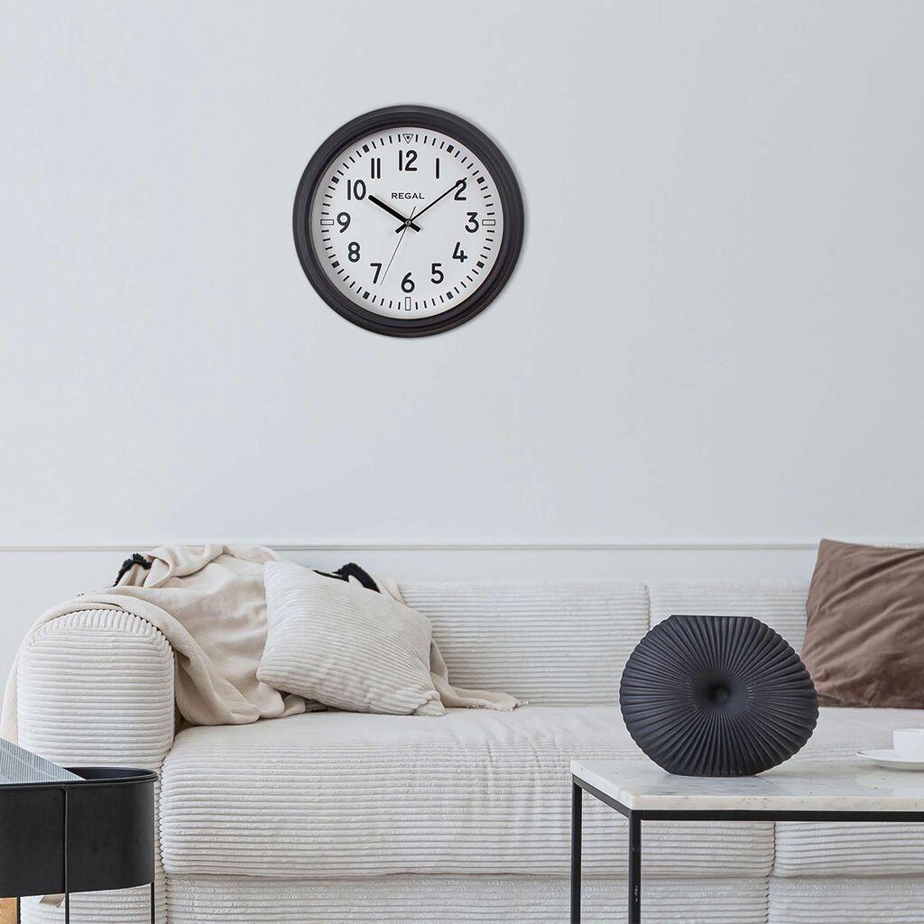 Wallity dzиден часовник Classic, 40x40 см, црн