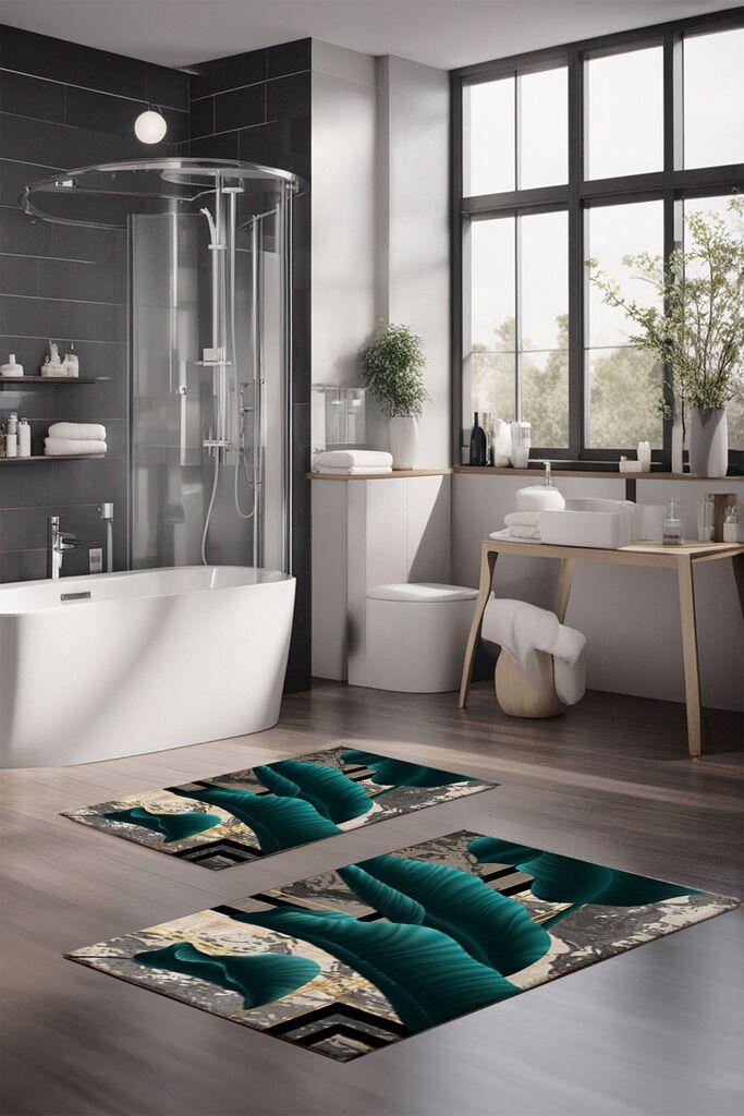 Комплет теписи за бања L'essentiel Maison CT-5086, 2 парчиња, шарени