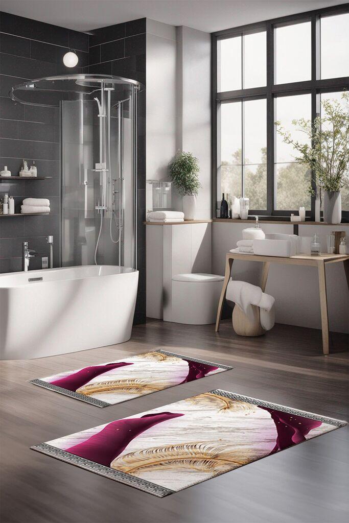 Комплет теписи за бања L'essentiel Maison CT-5093, 2 парчиња, шарени