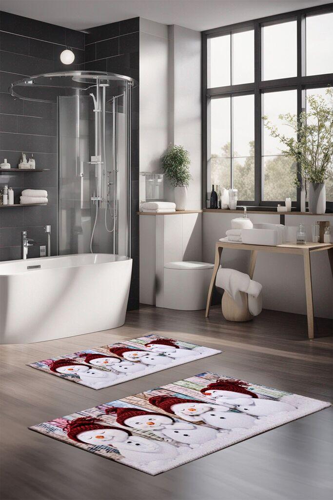 Комплет теписи за бања L'essentiel Maison CT-5379, 2 парчиња, бели