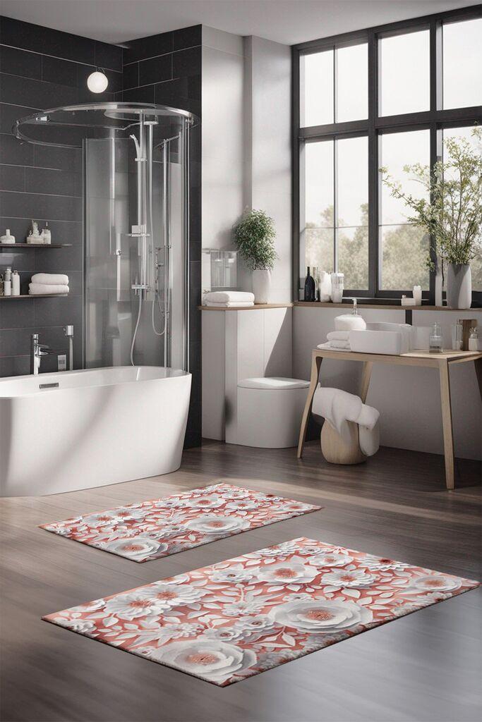 Комплет теписи за бања L'essentiel Maison CT-5253, 2 парчиња, шарени