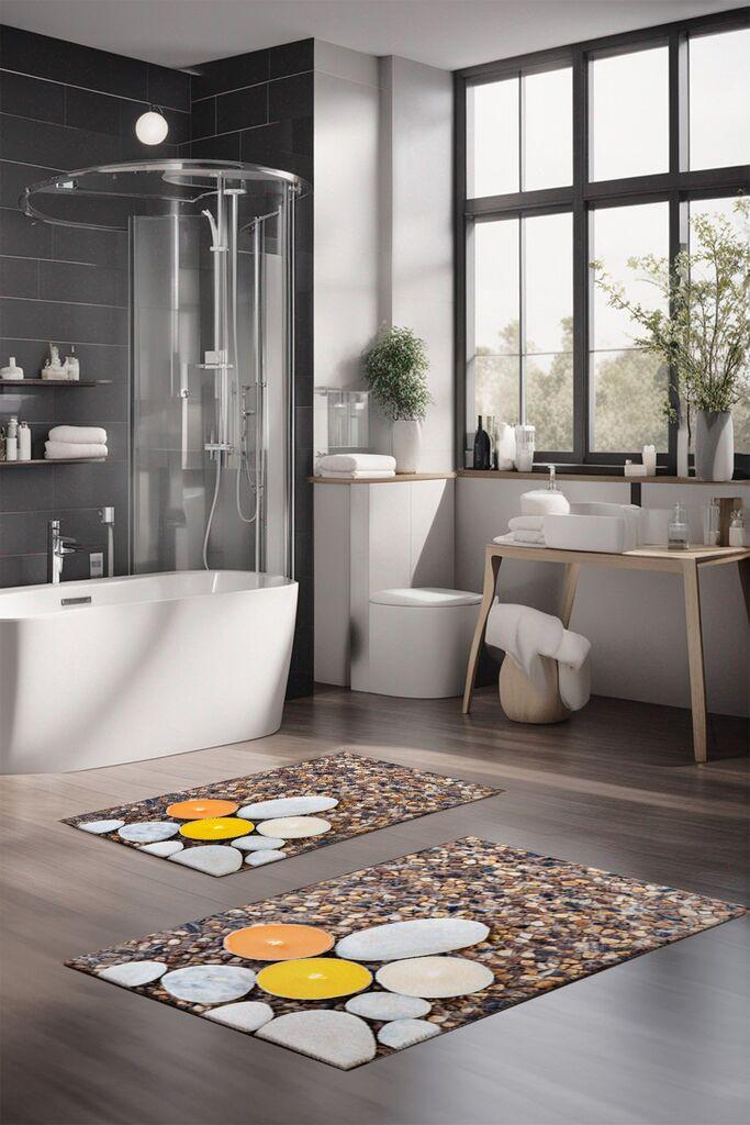 Комплет подлошки за бања L'essentiel Maison CT-5185, 2 парчиња, шарени