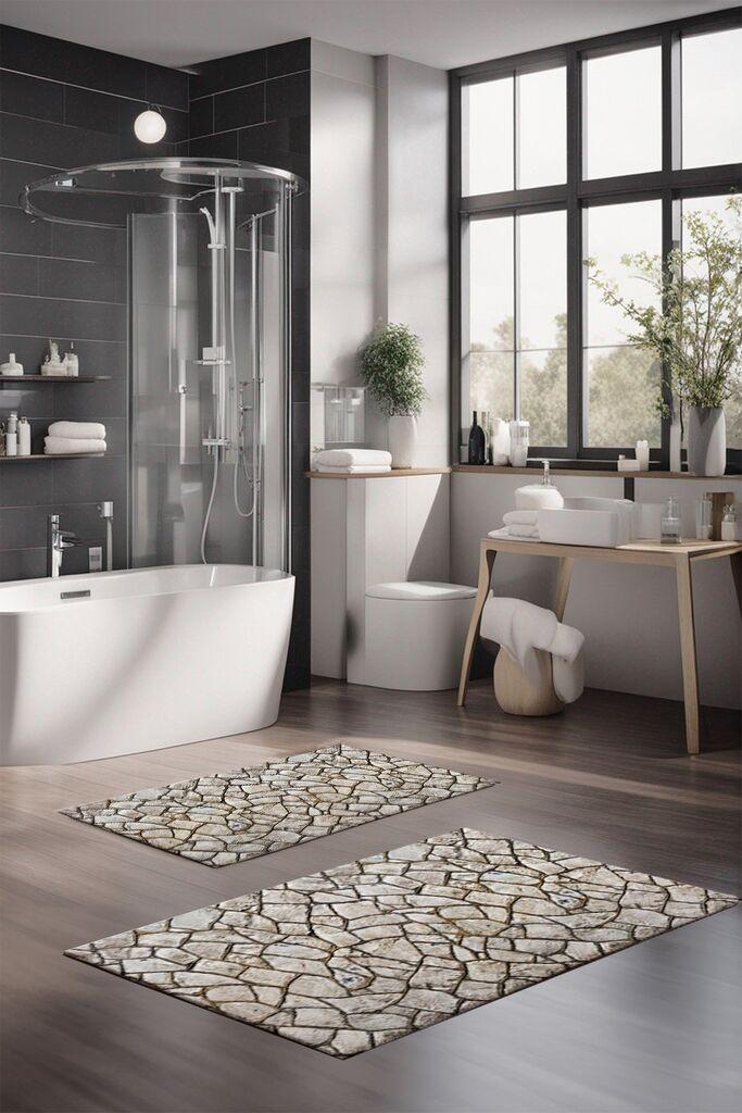 Комплет простирки за бања L'essentiel Maison CT-5176, 2 парчиња, сиви