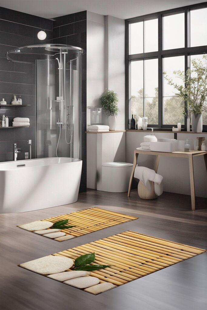 Комплет теписи за бања L'essentiel Maison CT-5202, 2 парчиња, беж