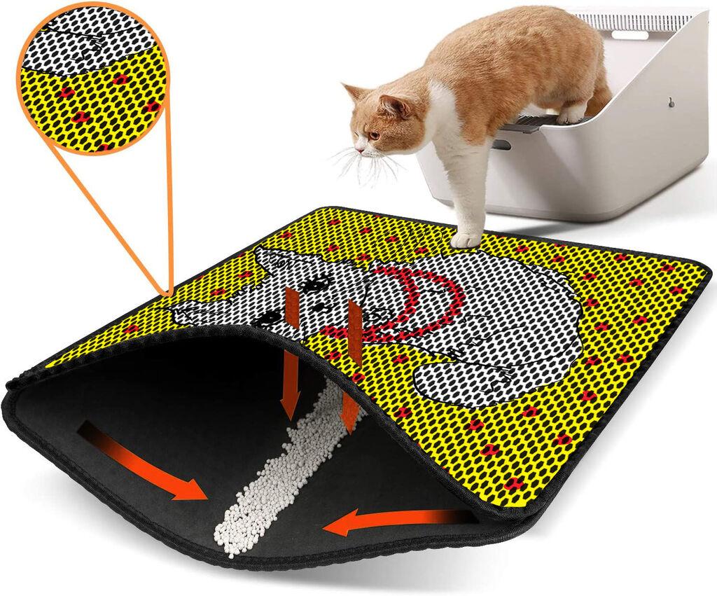 Aberto Design WC преграда за мачки Nrszn0208, 45 x 60 см, жолта