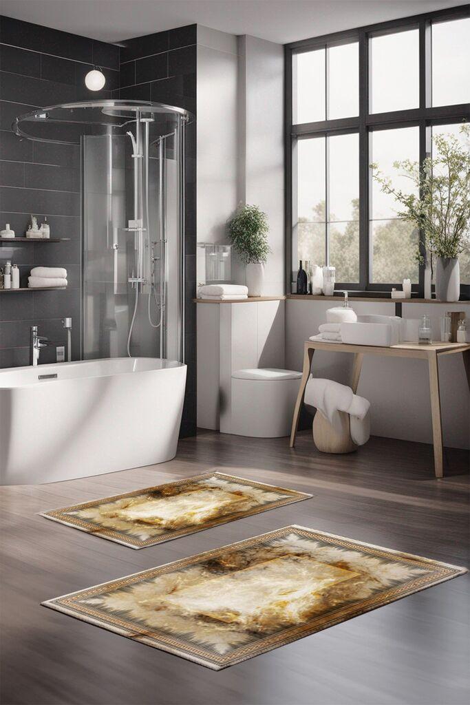 Комплет теписи за бања L'essentiel Maison CT-5098, 2 парчиња, шарени